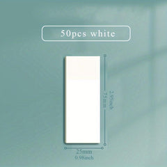 50 Sheets Transparent Sticky Notes Waterproof Fluorescent Sticky Notes