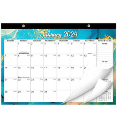 Large Desk Calendar 18 Months Jan-June Monthly Goals To-do List Notes Home Schoo