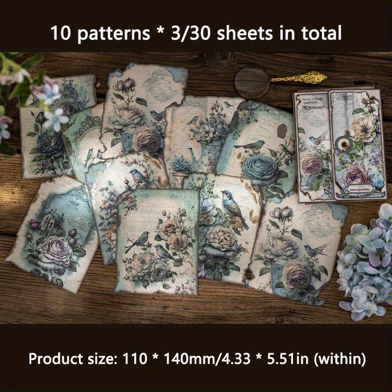 30 Sheets Halloween Scrapbook Paper for DIY Packaging Decoration