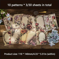 30 Sheets Halloween Scrapbook Paper for DIY Packaging Decoration