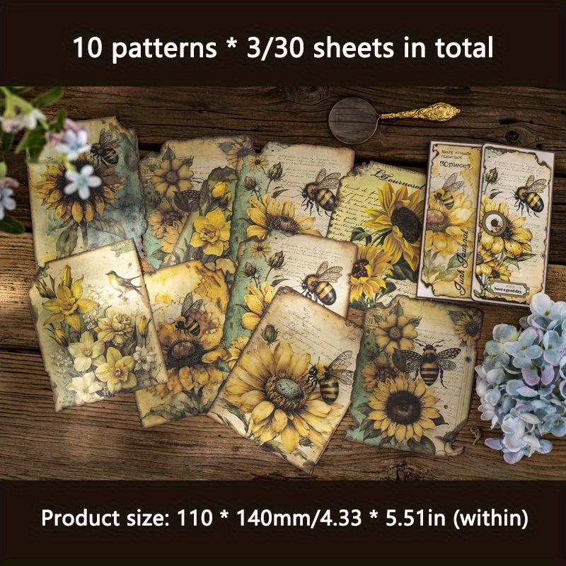 30 Sheets Halloween Scrapbook Paper for DIY Packaging Decoration