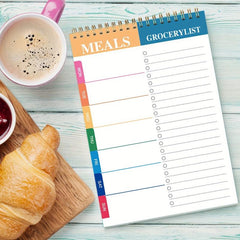 Weekly Meal Planner Notepad 90 Pages Tear Off Grocery Checklist