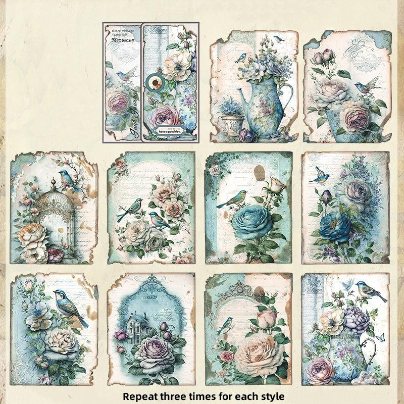 30pcs Lost Garden Decorative Message Notes for Art Journals
