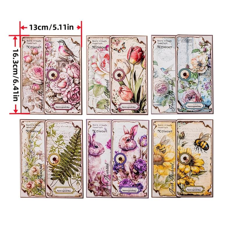 30pcs Lost Garden Decorative Message Notes for Art Journals