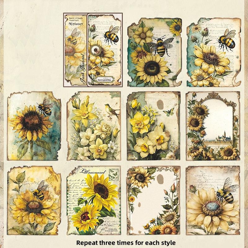 30pcs Lost Garden Decorative Message Notes for Art Journals