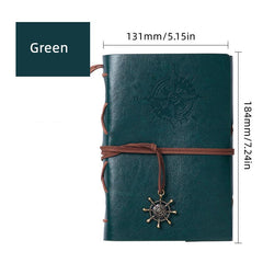 Retro PU Leather Notebook Ideal for Travelers Office Workers Students