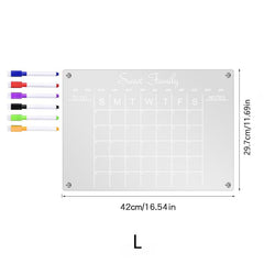 3D Magnetic Suction Acrylic Weekly Plan Notepad