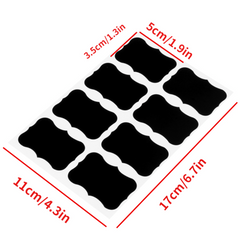 24pcs Blackboard Stickers Labels & Rewritable Liquid Chalk