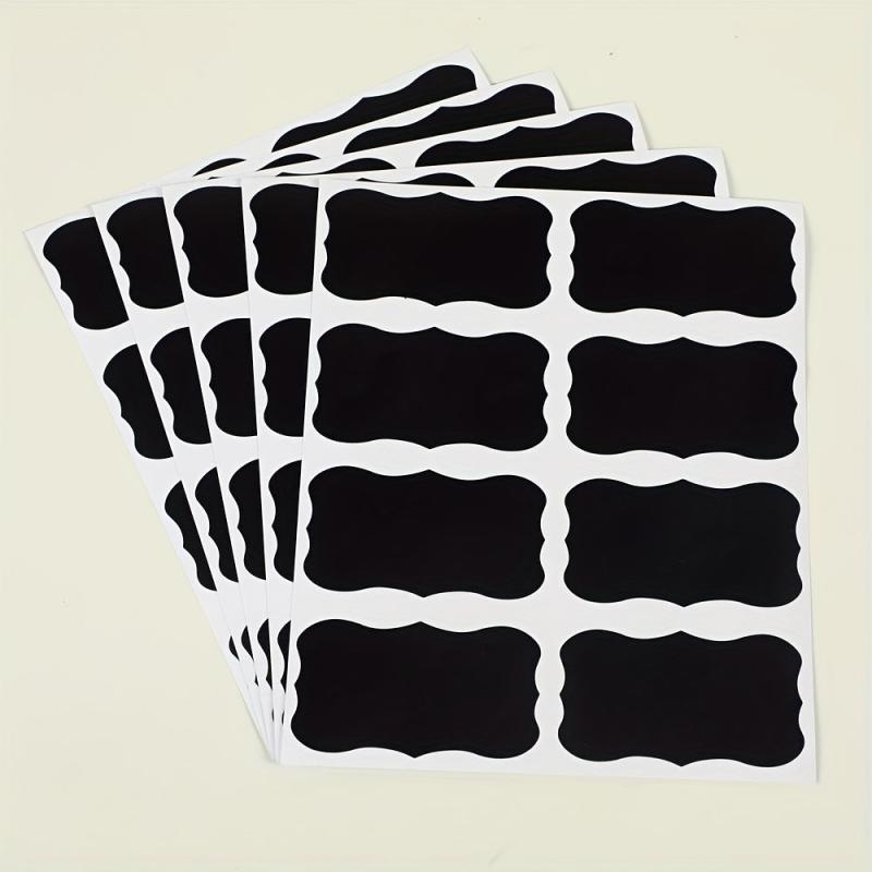 24pcs Blackboard Stickers Labels & Rewritable Liquid Chalk