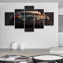 5packs Sports Car Rear Canvas Painting Bedroom Wall Art
