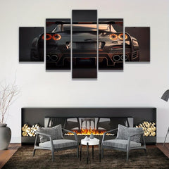 5packs Sports Car Rear Canvas Painting Bedroom Wall Art