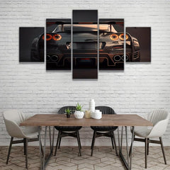 5packs Sports Car Rear Canvas Painting Bedroom Wall Art