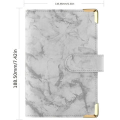 Cross Border A6 Binder Marble Notebook PU Leather Cash Budget Book