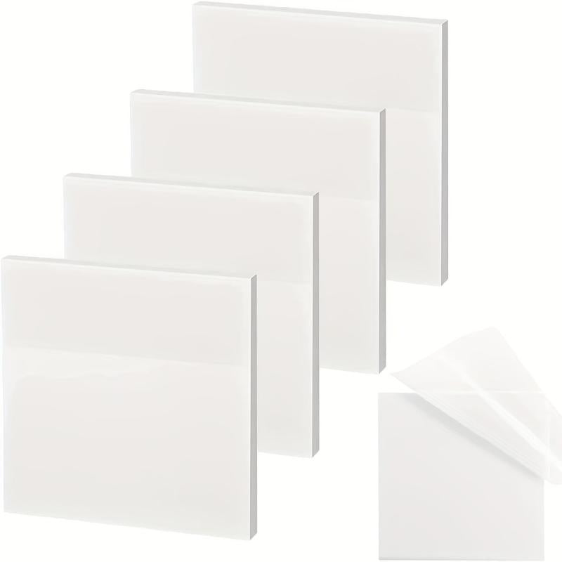100pcs Transparent Sticky Notes 7.62x7.62 cm - Clear & Waterproof