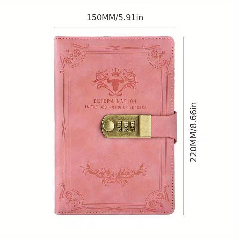 Retro Password Diary With Lock & Thick Journal Book