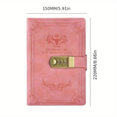 Retro Password Diary With Lock & Thick Journal Book