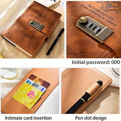 Retro Password Diary With Lock & Thick Journal Book