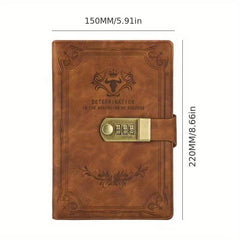Retro Password Diary With Lock & Thick Journal Book