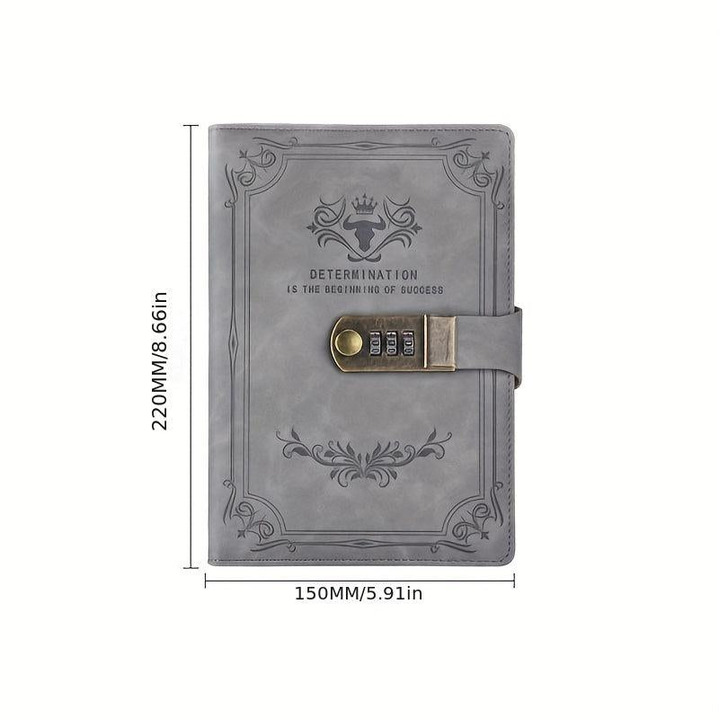 Retro Password Diary With Lock & Thick Journal Book