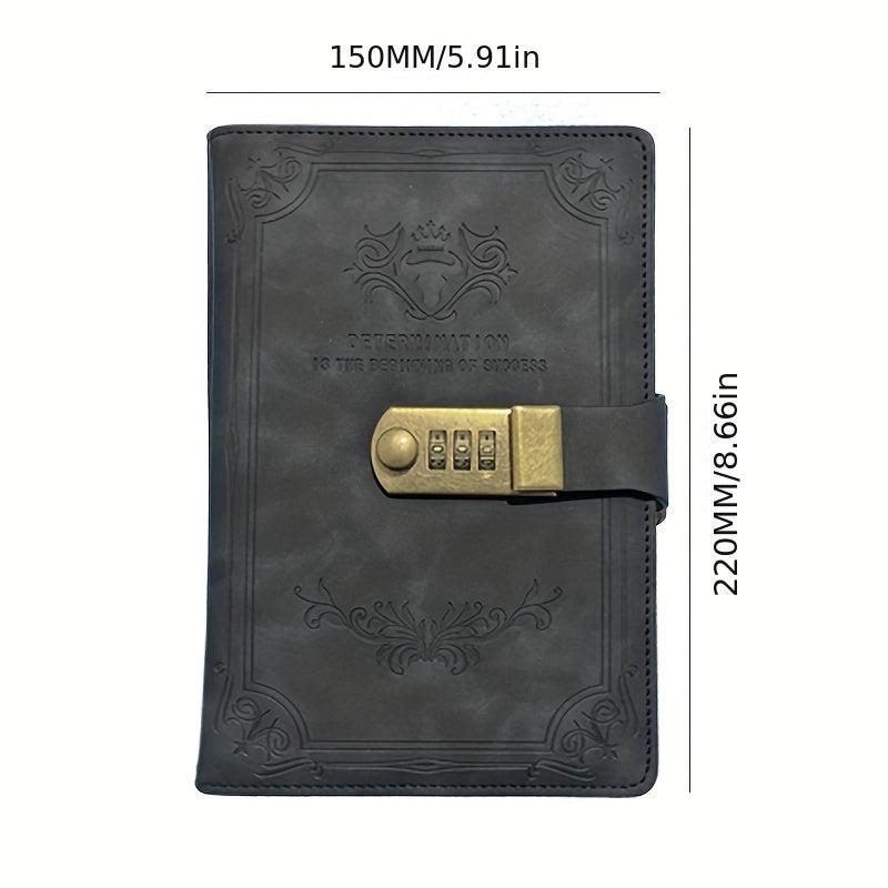 Retro Password Diary With Lock & Thick Journal Book