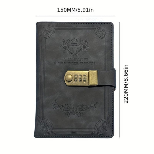 Retro Password Diary With Lock & Thick Journal Book
