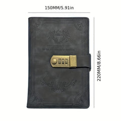 Retro Password Diary With Lock & Thick Journal Book