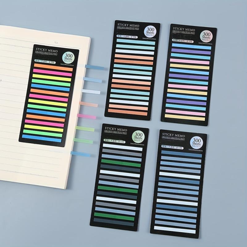 300 Ultra Thin Morandi Sticky Notes for Bible Reading