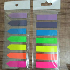 Fluorescent Index Sticker Flat Head Random Sticker Sticky Note 140 Sheets