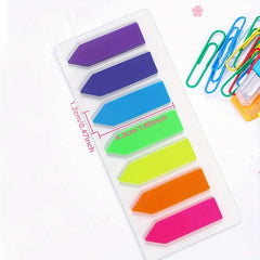 Fluorescent Index Sticker Flat Head Random Sticker Sticky Note 140 Sheets