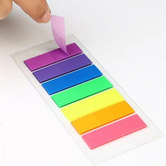 Fluorescent Index Sticker Flat Head Random Sticker Sticky Note 140 Sheets