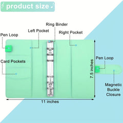 Macaron A6 Soft Leather Hand Book Loose Leaf Notepad Case