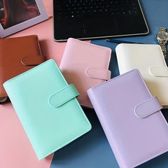 Macaron A6 Soft Leather Hand Book Loose Leaf Notepad Case