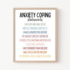 Anxiety Coping Statements Poster