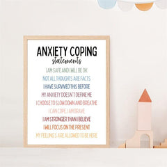 Anxiety Coping Statements Poster