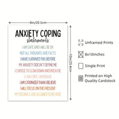 Anxiety Coping Statements Poster