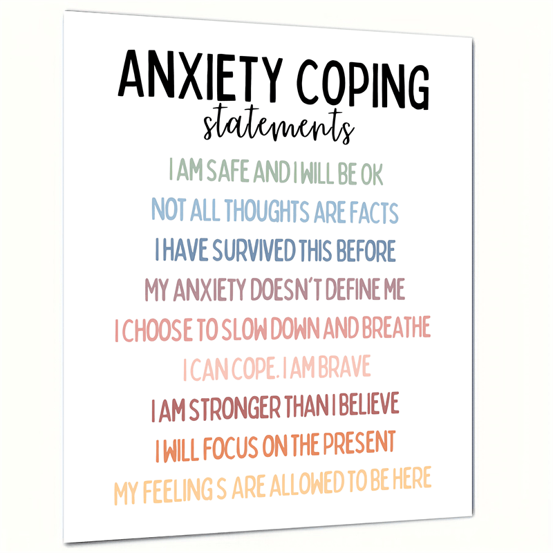 Anxiety Coping Statements Poster