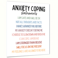 Anxiety Coping Statements Poster