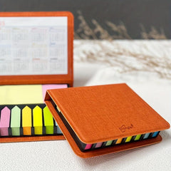 Embossed PU Leather Sticky Notes 8 Arrow Set Office Stationery