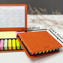 Embossed PU Leather Sticky Notes 8 Arrow Set Office Stationery