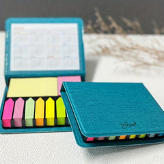 Embossed PU Leather Sticky Notes 8 Arrow Set Office Stationery