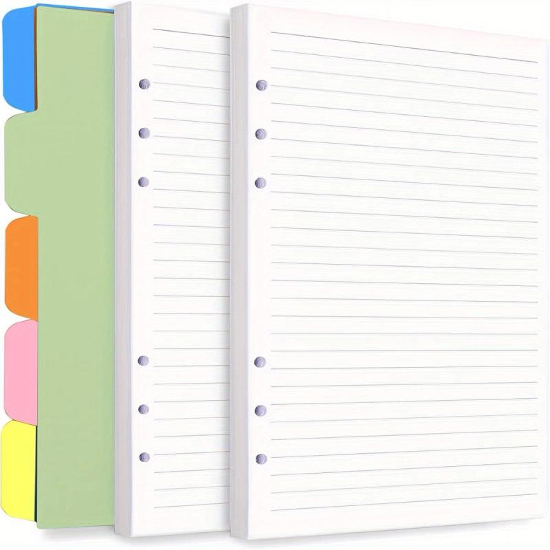 240 Pages A5 A6 Refill Paper Planner Inserts Light Brown Binde