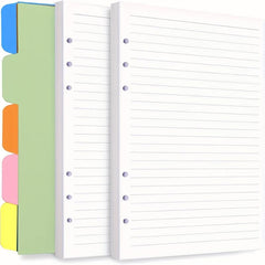 240 Pages A5 A6 Refill Paper Planner Inserts Light Brown Binde