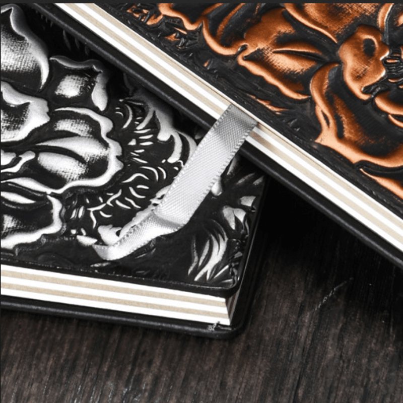 A5 3D Cat Head Notebook Hardcover Embossed Retro Notepad 100 Sheets