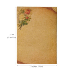 Vintage Lace A5 Letterhead Paper Set - 8 Sheets