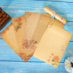 Vintage Lace A5 Letterhead Paper Set - 8 Sheets