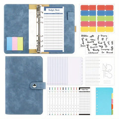 Retro A6 PU Leather Notebook for Cash Budgeting