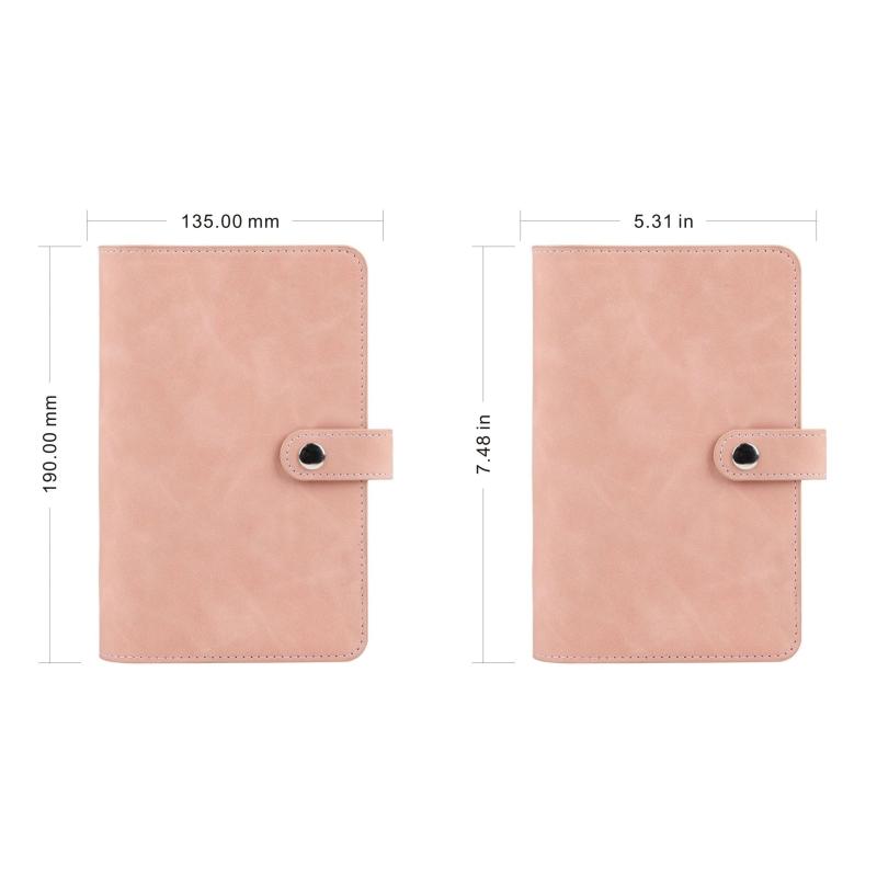 Retro A6 PU Leather Notebook for Cash Budgeting