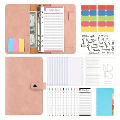 Retro A6 PU Leather Notebook for Cash Budgeting