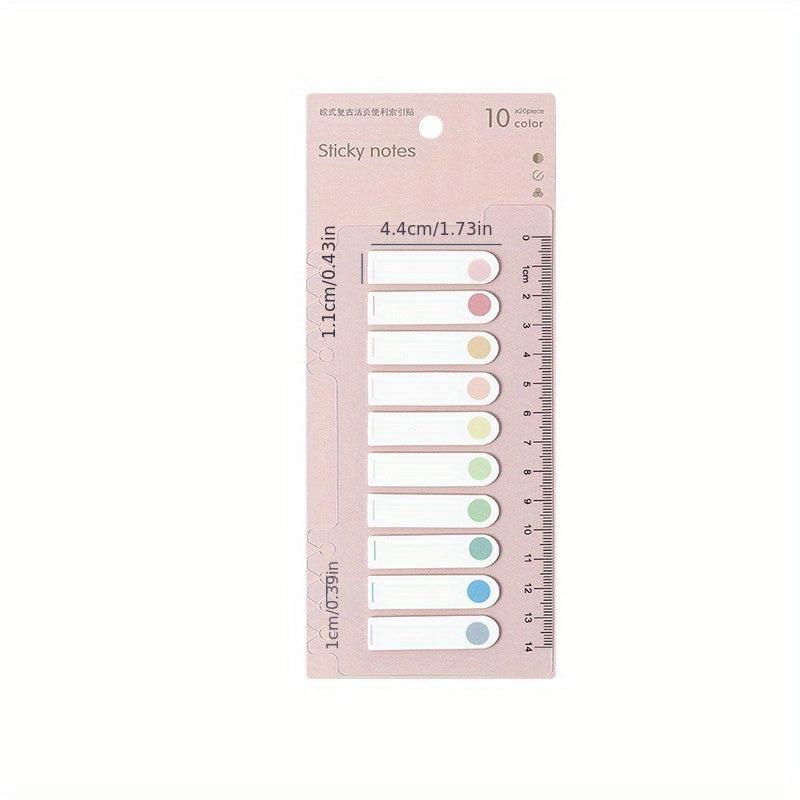 Assorted Sticky Notes with Built-in Ruler