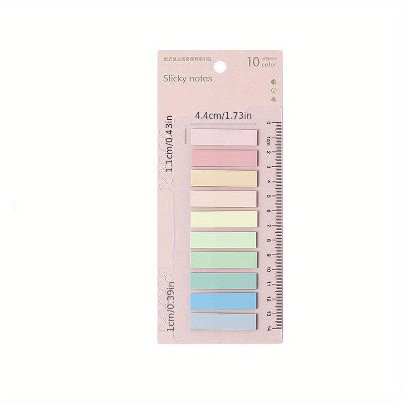 Assorted Sticky Notes with Built-in Ruler